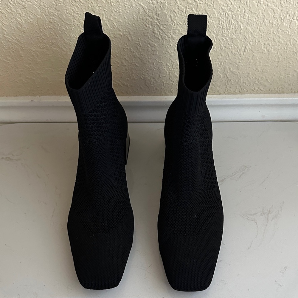 Vivaia Black Knit Ankle Booties - Picture 2 of 8